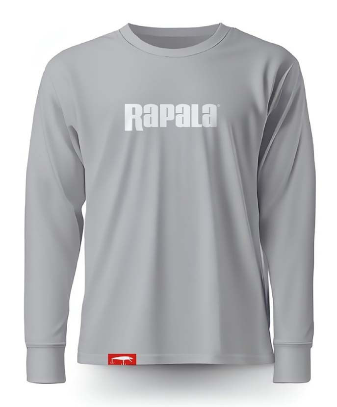 Image of Rapala Grey White Logo Long Sleeve T-Shirt hoisszúujjas póló XS (RA6825008)
