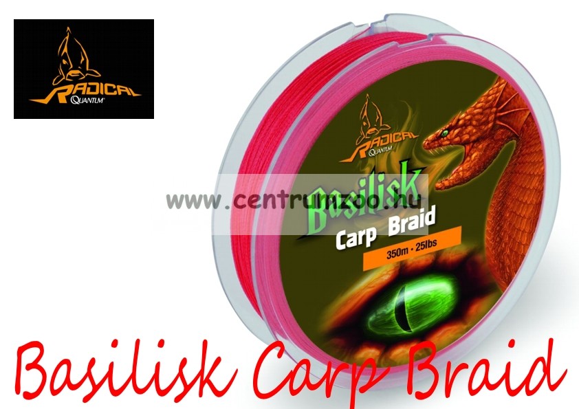 Image of Radical Carp Basilisk Carp Braid 0,23Mm 25Lb 350M 11,3Kg Red Fonott Zsinór