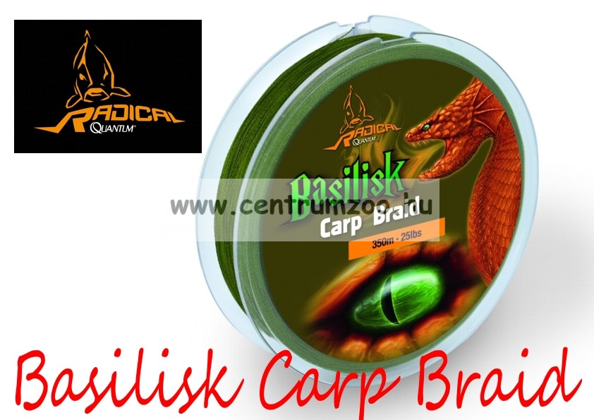 Image of Radical Carp Basilisk Carp Braid 0,28Mm 35Lb 350M 15,9Kg Green Fonott Zsinór