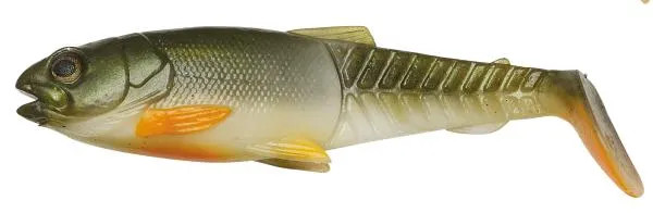 Image of Savage Gear Craft Cannibal Paddletail 12.5Cm 20G Gumihal Olive Pearl Hot Orange (71824)