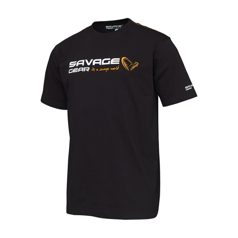 Image of Savage Gear Signature Logo T-Shirt Black póló XXL (SVS73648)