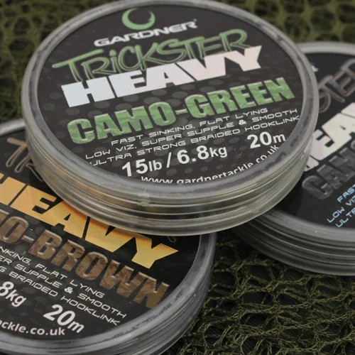 Image of Gardner - Trickster Heavy Camo Silt 30lb 13,6kg 20m (Xtrih30S) Fonott Előkezsinór