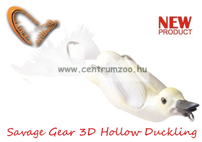 Image of Savage Gear 3D Hollow Duckling Weedless S 7.5Cm 15G 04-White Kiskacsa Csukára, Harcsára (57652)