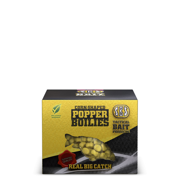 Image of Sbs Corn Shaped Popper Boilies Kukorica Formájú Lebegő Mini Bojli 40g Strawberry Jam (Eperkrém) (30022)