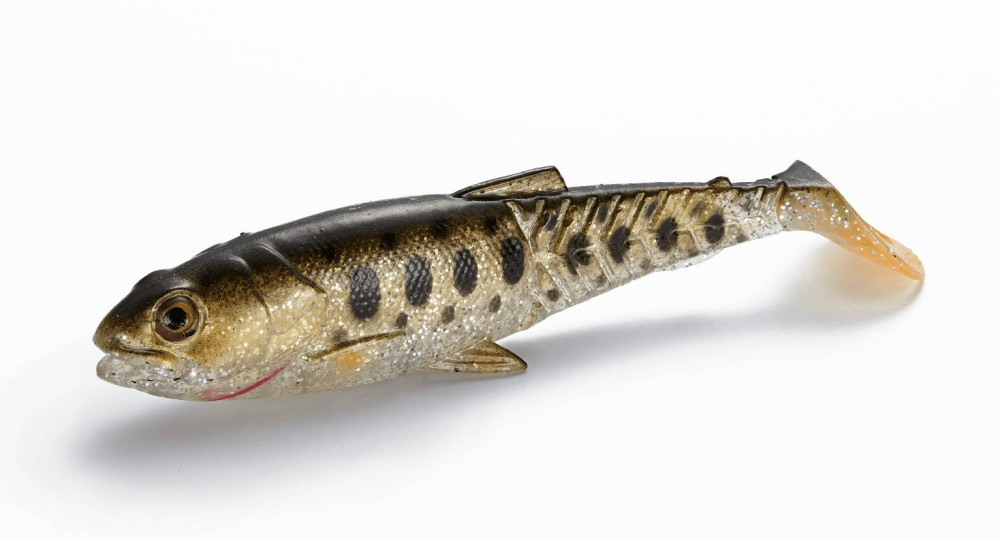 Image of Savage Gear Craft Cannibal Paddletail 12.5Cm 20G Gumihal Olive Pearl Silver (71823)