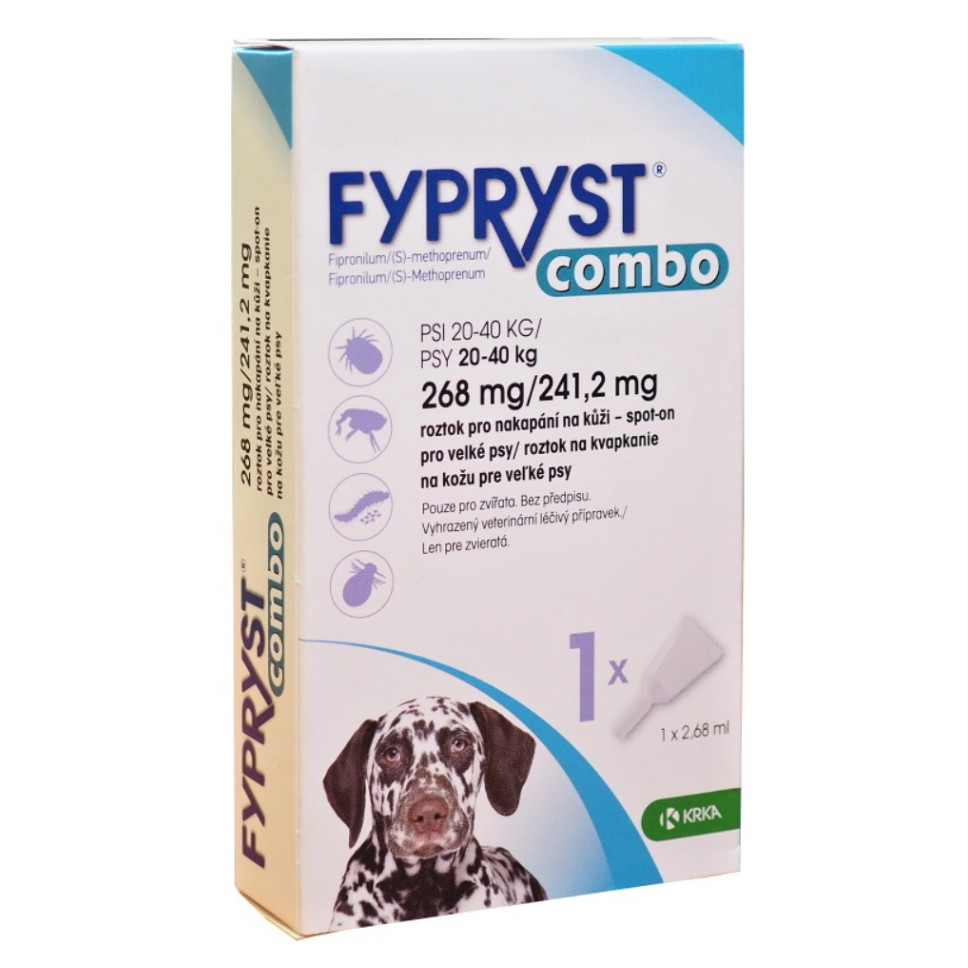 Image of Fypryst Combo Large Spot On 20-40kg 2,68ml 268mg Ampulla kullancs és bolha elleni csepp Kutyáknak