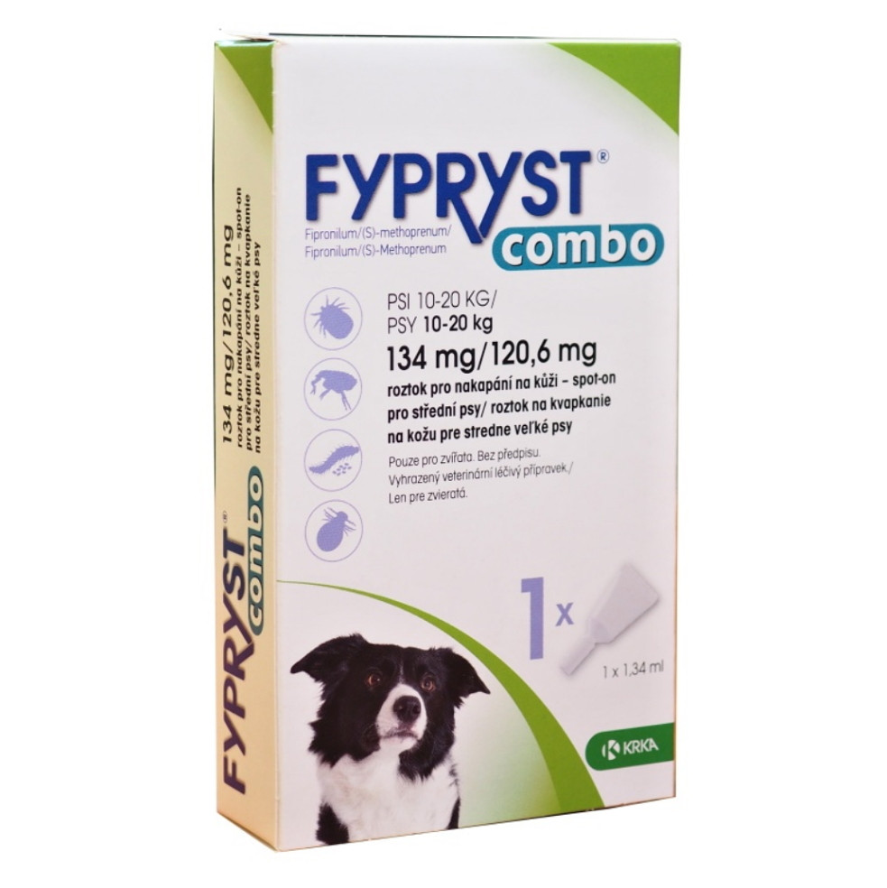 Image of Fypryst Combo Medium Spot On 10-20kg 1,34ml 134mg ampulla kullancs és bolha elleni csepp Kutyáknak