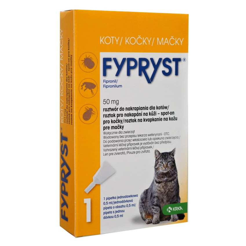 Image of Fypryst Macska Spot On Ampulla kullancs és bolha elleni csepp Macskáknak