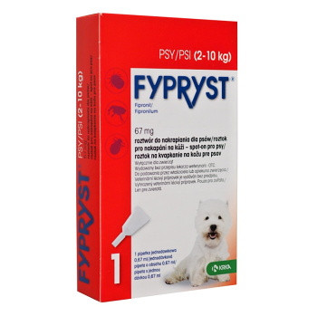 Image of Fypryst Spot On 2-10kg 0,67ml Ampulla kullancs és bolha elleni csepp Kutyáknak